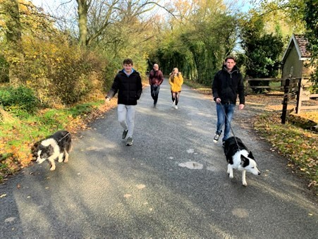 Dog walking from Yew Tree Farm Barn