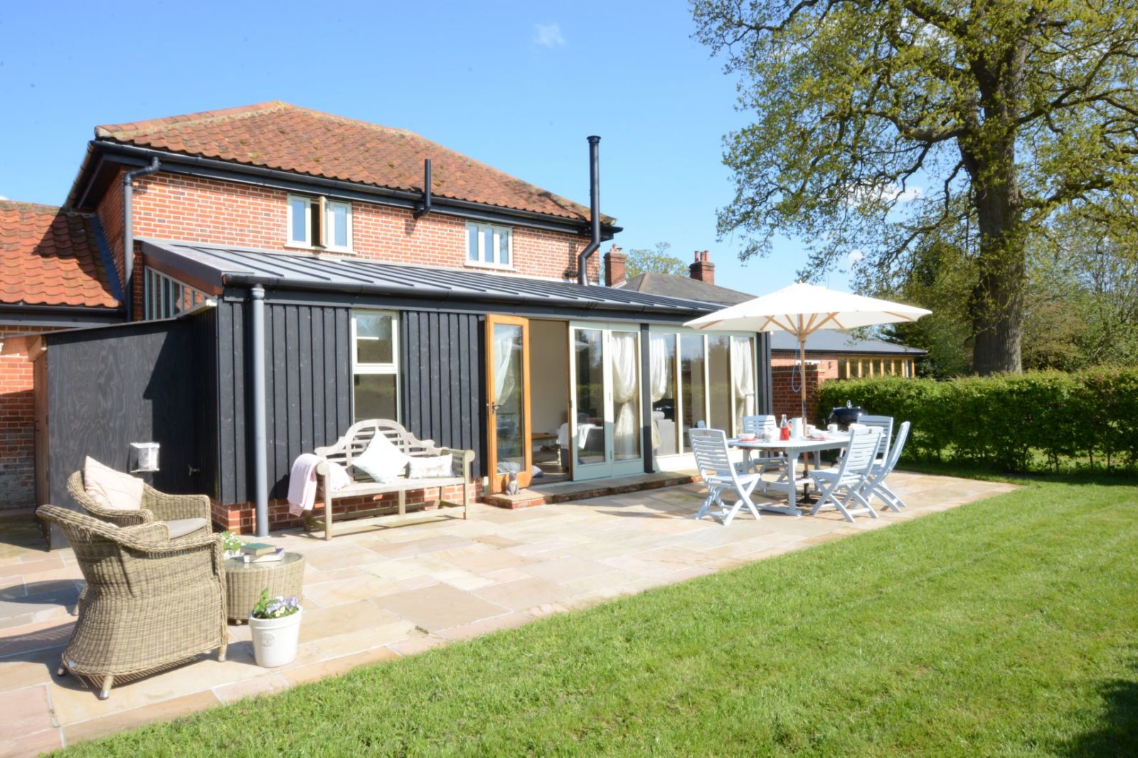 The Granary at Red House Farm Sunny Patio