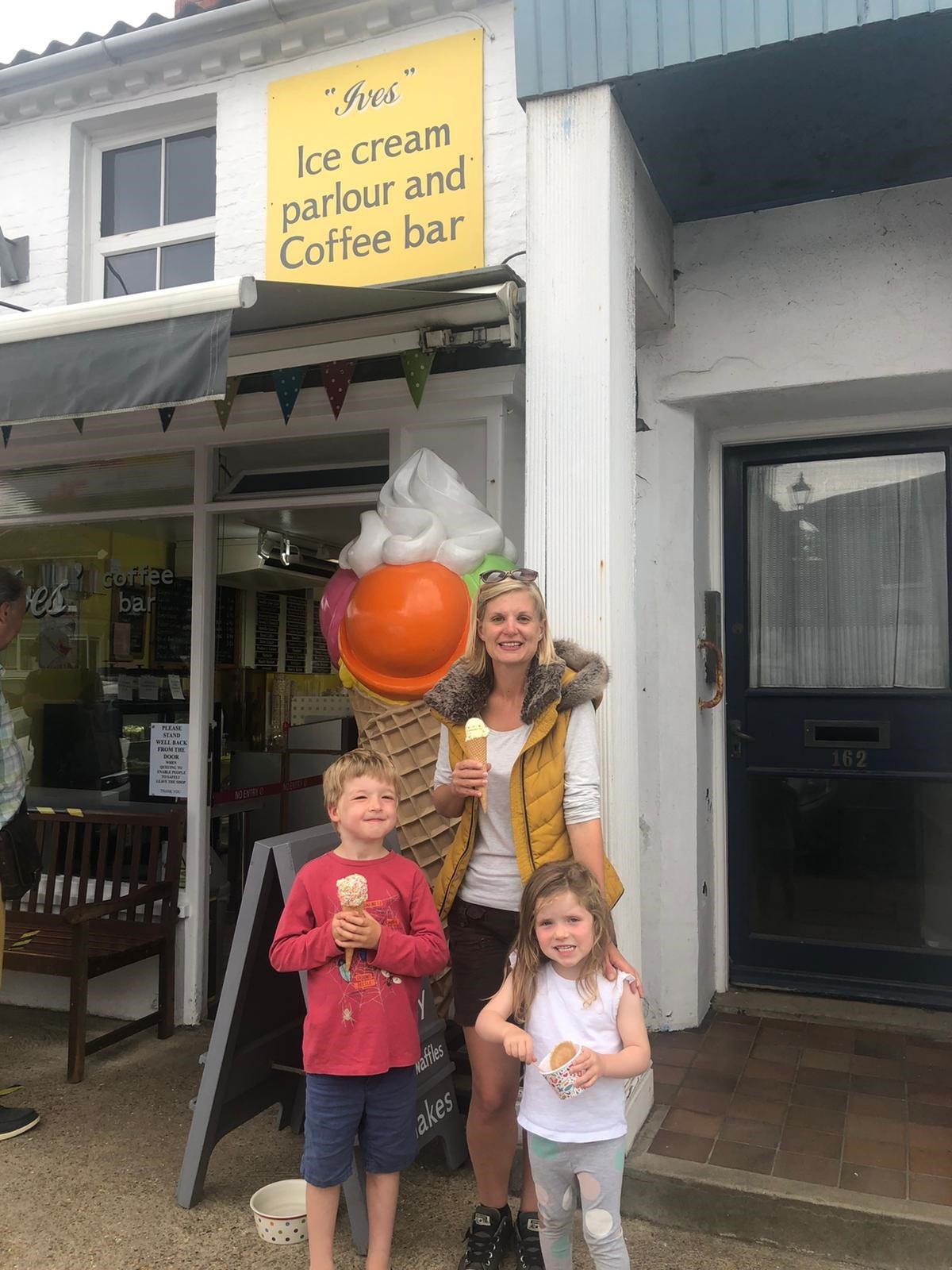 Ives ICe cream Aldeburgh Abi Monty