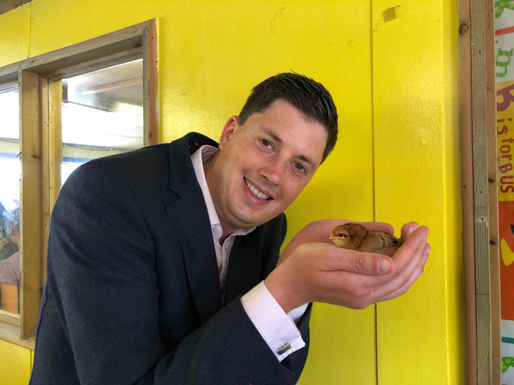 Best of Suffolk with chick at the Suffolk Show