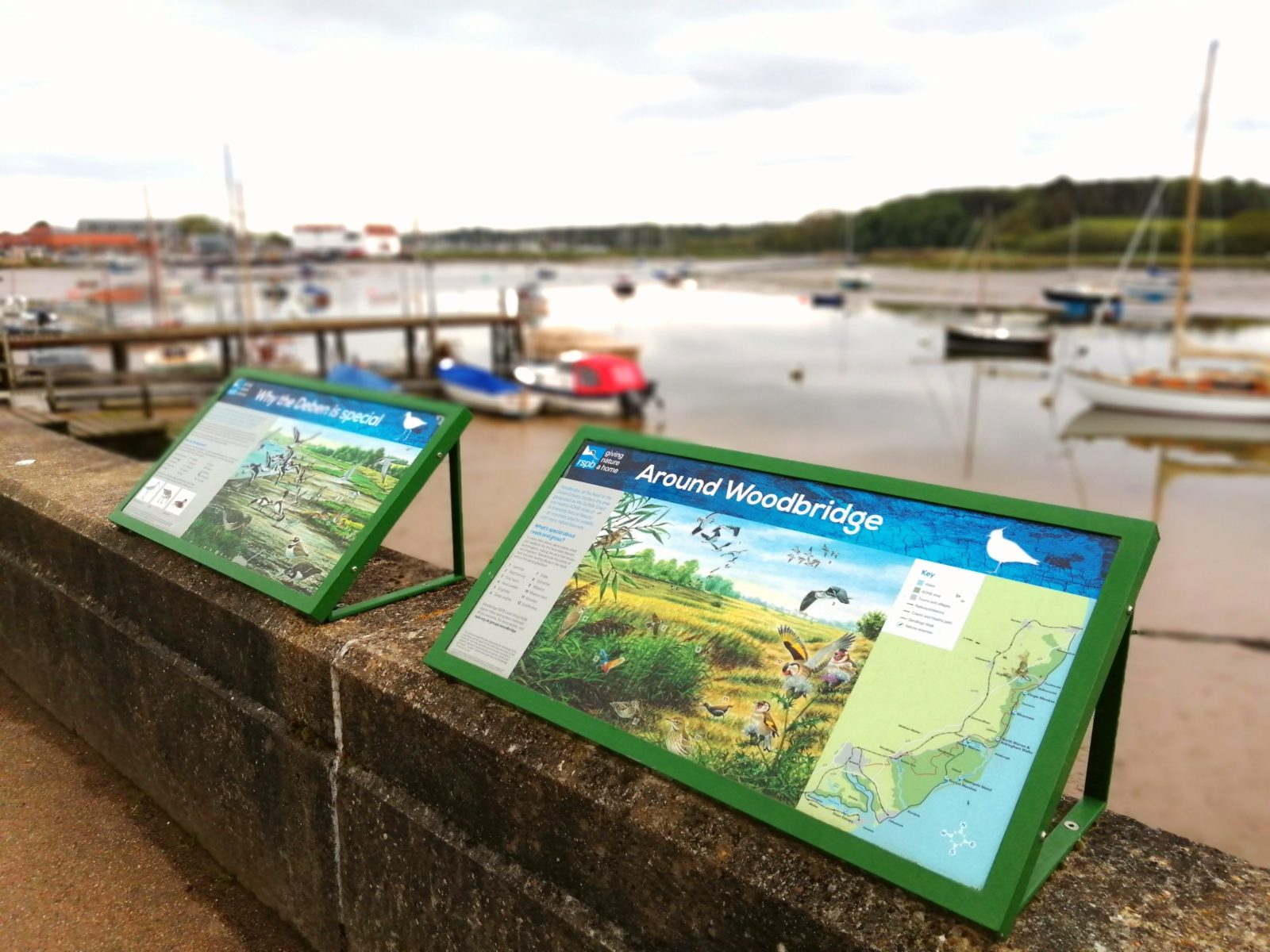 RSPB Signs Woodbridge River Walk Birdwatching