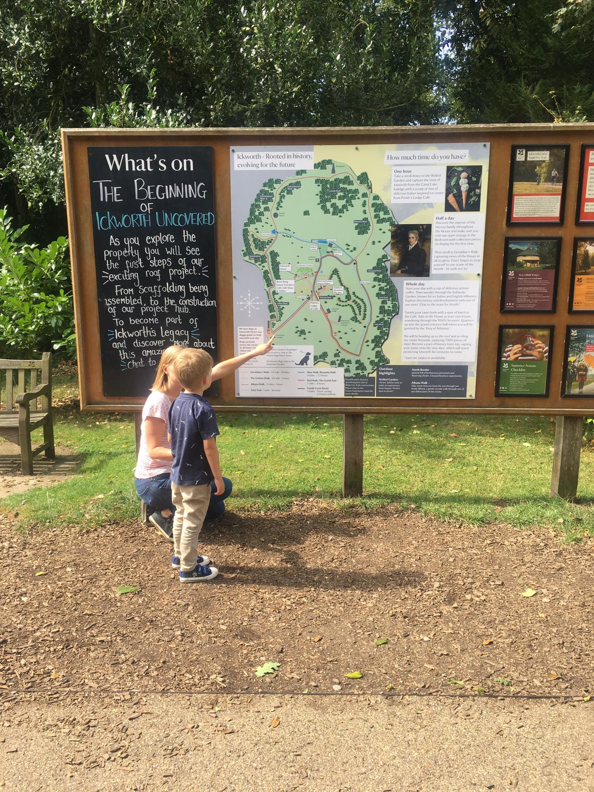 Visitors Map at Ickworth House, West and Mid Suffolk