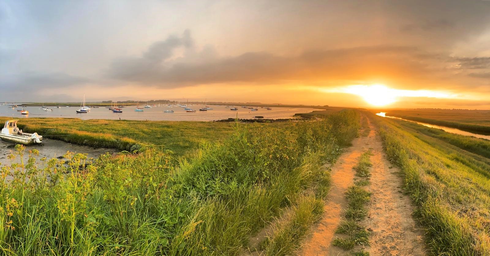 Sunset walk Aldeburgh